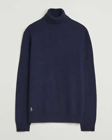 Polo Ralph Lauren Cotton/Wool Rollneck Hunter Navy – Blå