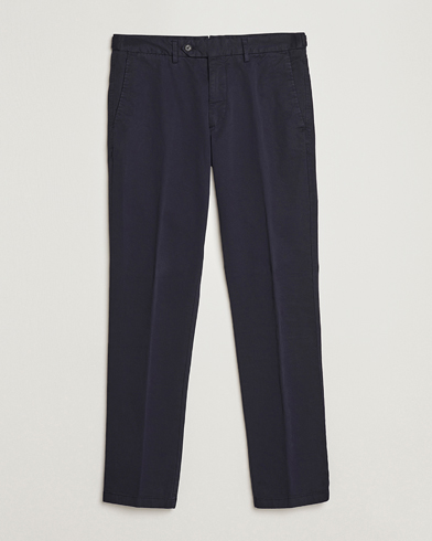 Oscar Jacobson Danwick Cotton Trousers Navy – Blå