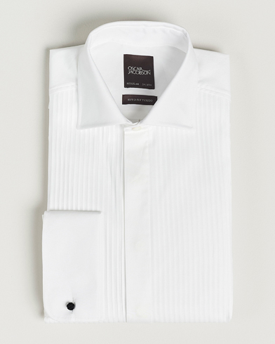 Oscar Jacobson Reg Fit Cut Away Tuxedo Double Cuff White – Hvit