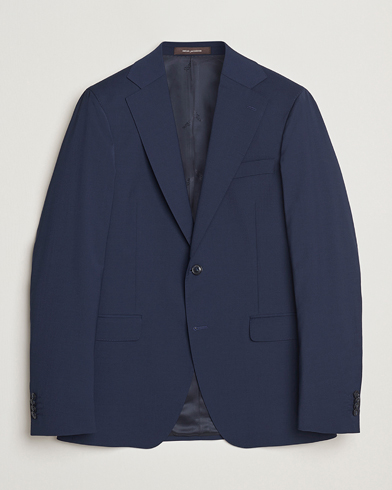 Oscar Jacobson Ego Wool Blend Blazer Navy – Blå