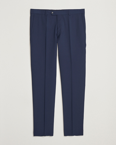Oscar Jacobson Denz Wool Blend Trousers Navy – Blå