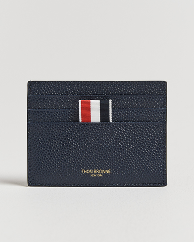 Thom Browne Pebble Grain Leather Cardholder Navy – Blå
