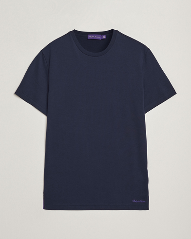 Ralph Lauren Purple Label Luxury Cotton T-Shirt Chairman Navy – Blå