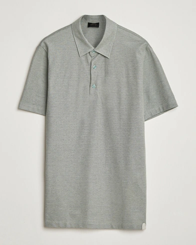 Brioni Short Sleeve Cotton Piquet Polo Light Green – Grønn