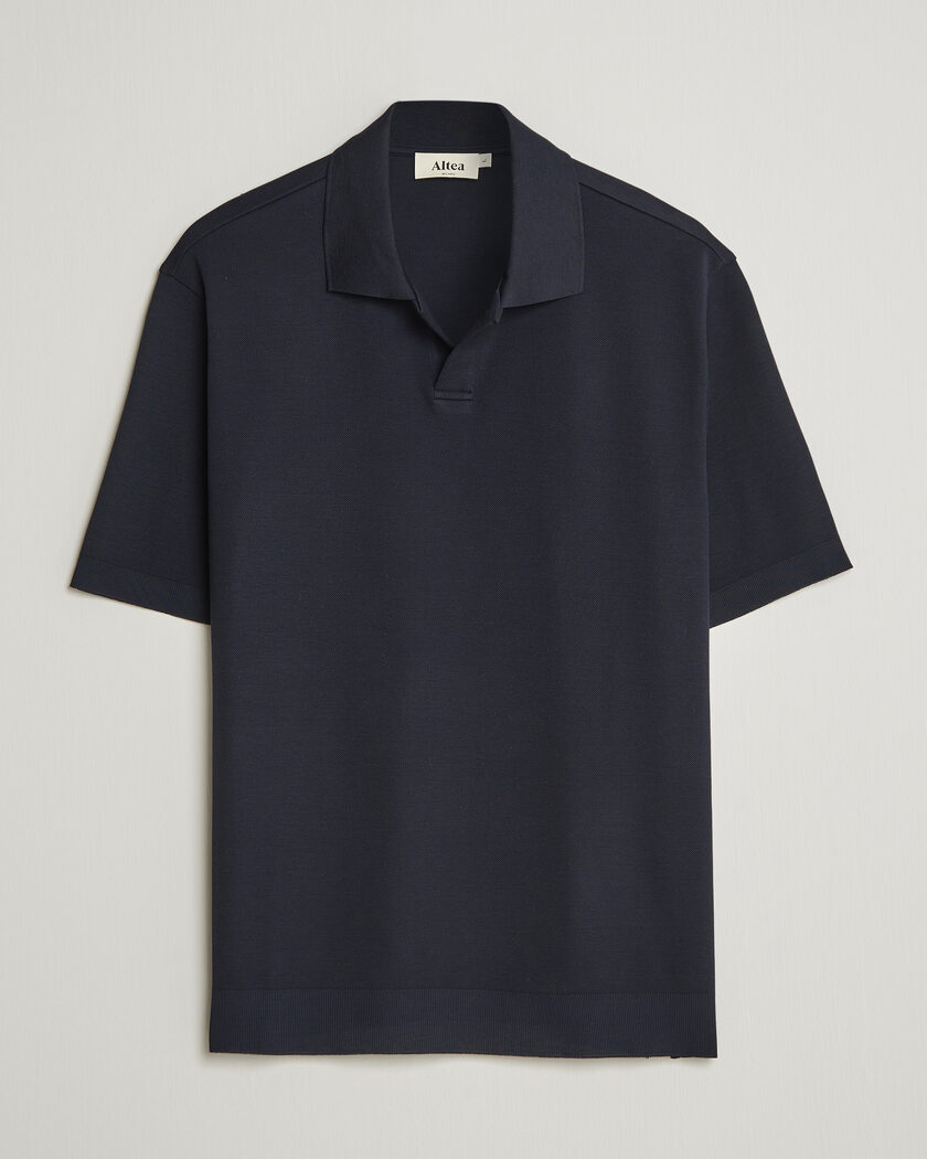 Altea Jersey Piquet Polo Navy – Blå
