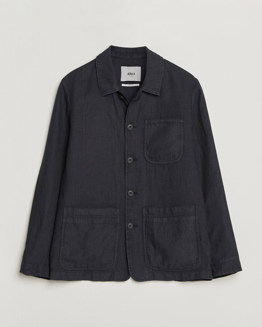 Altea Linen Chore Jacket Navy – Blå
