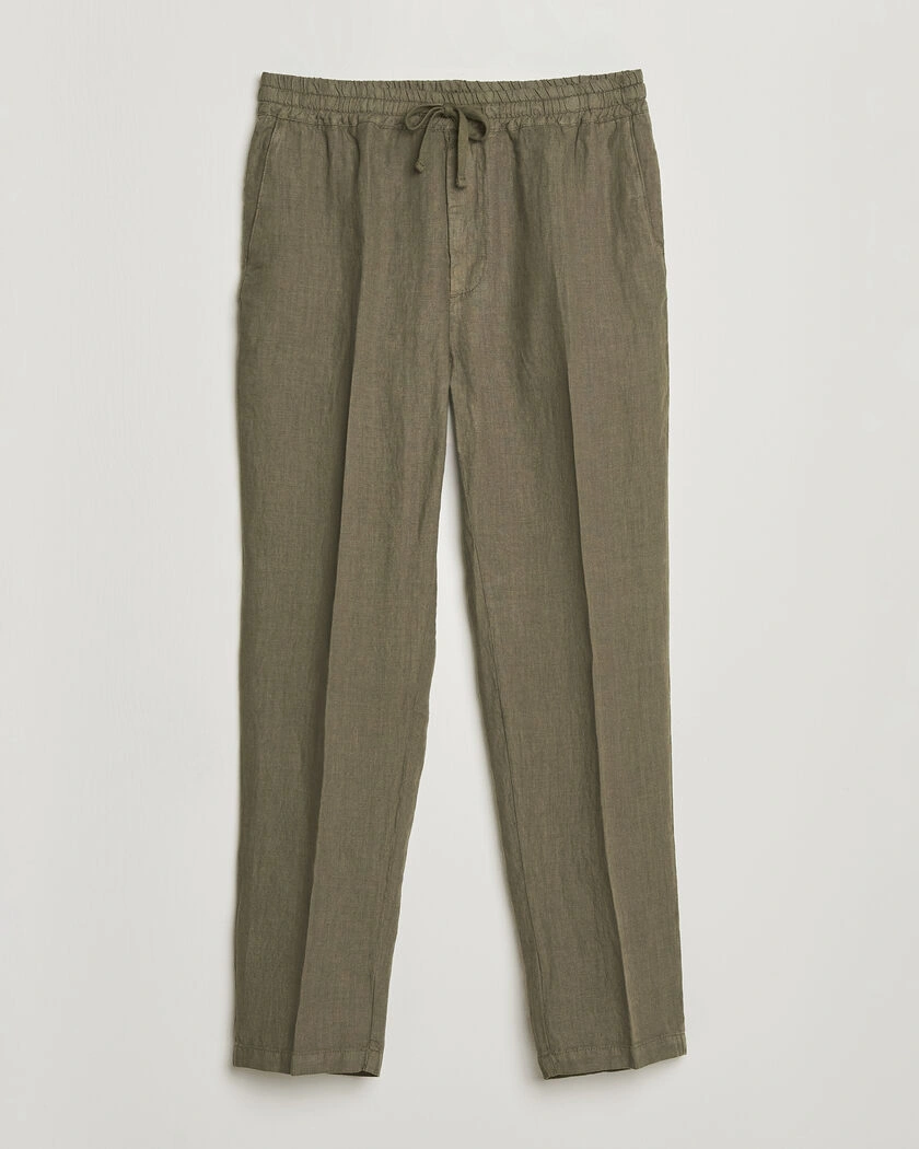 Altea Linen Pants Military – Grønn
