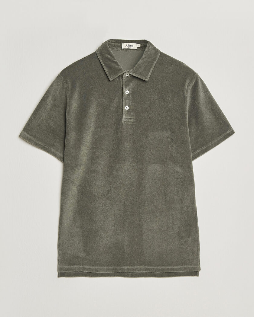Altea Terry Cotton Polo Olive – Grønn