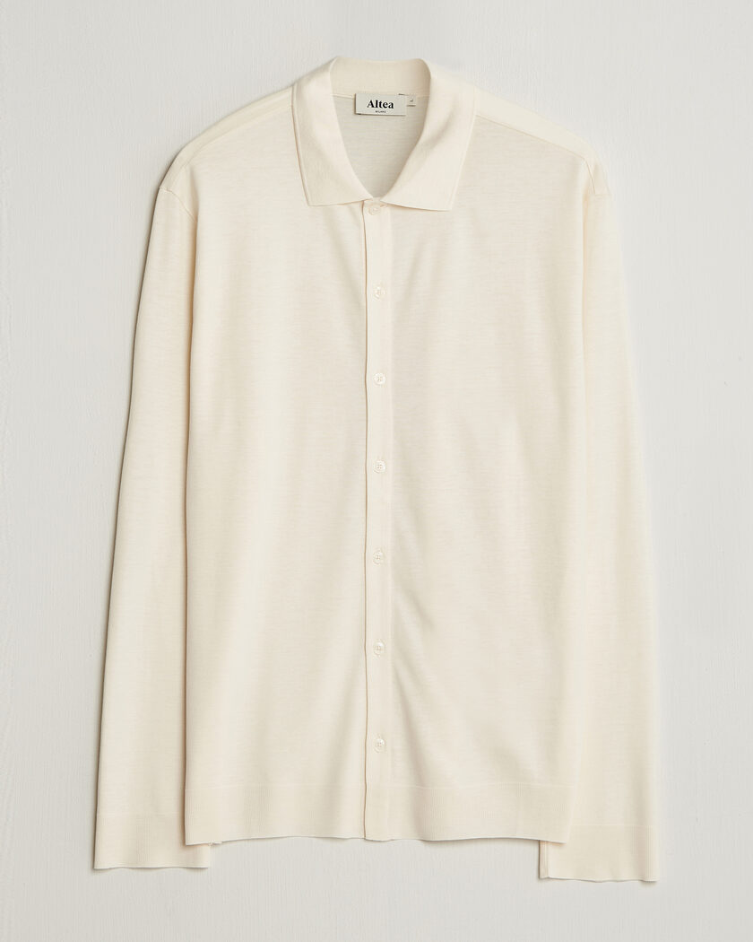 Altea Jersey Knit Shirt Off White – Hvit