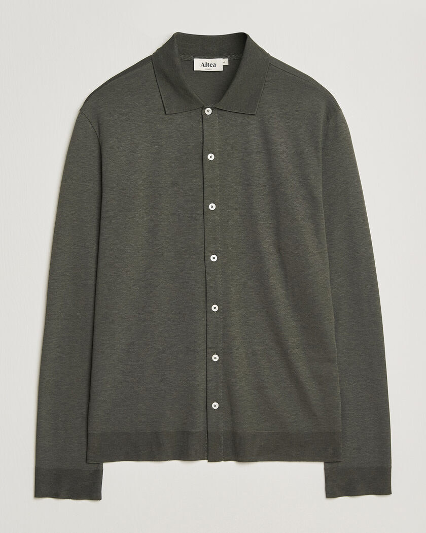 Altea Jersey Knit Shirt Olive – Grønn
