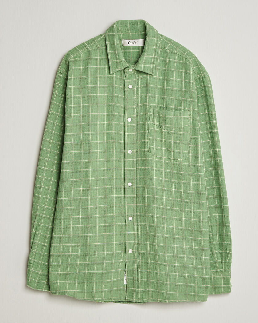 Forét Scout Relaxed Fit Loose Weave Shirt Vibrant Moss – Grønn