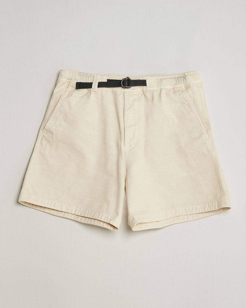 Stone Island Marina Organic Slub Cotton Shorts Ivory – Hvit