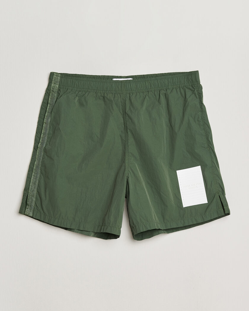 Stone Island Marina Micro Brushed Nylon-TC Swimshorts Quartz Green – Grønn