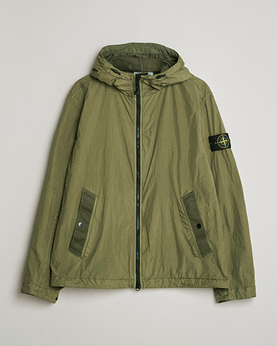 Stone Island Crinkle Reps Padded Hood Jacket Military Green – Grønn