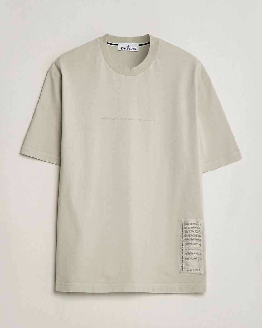 Stone Island Combed Cotton Jersey Printed T-Shirt Pearl Grey – Grå