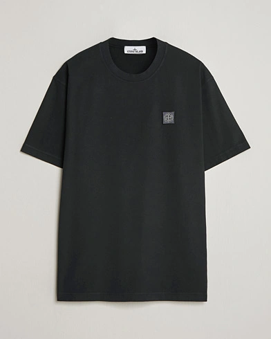 Stone Island Combed Organic Cotton T-Shirt Black – Svart