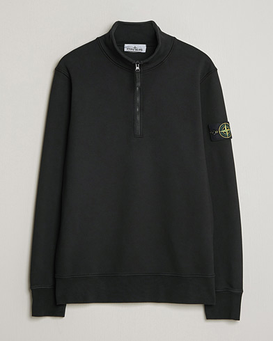 Stone Island Garment Dyed Fleece Half Zip Black – Svart