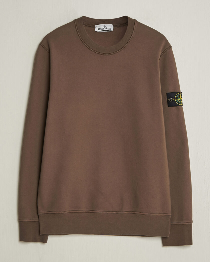 Stone Island Garment Dyed Fleece Sweatshirt Umber – Brun