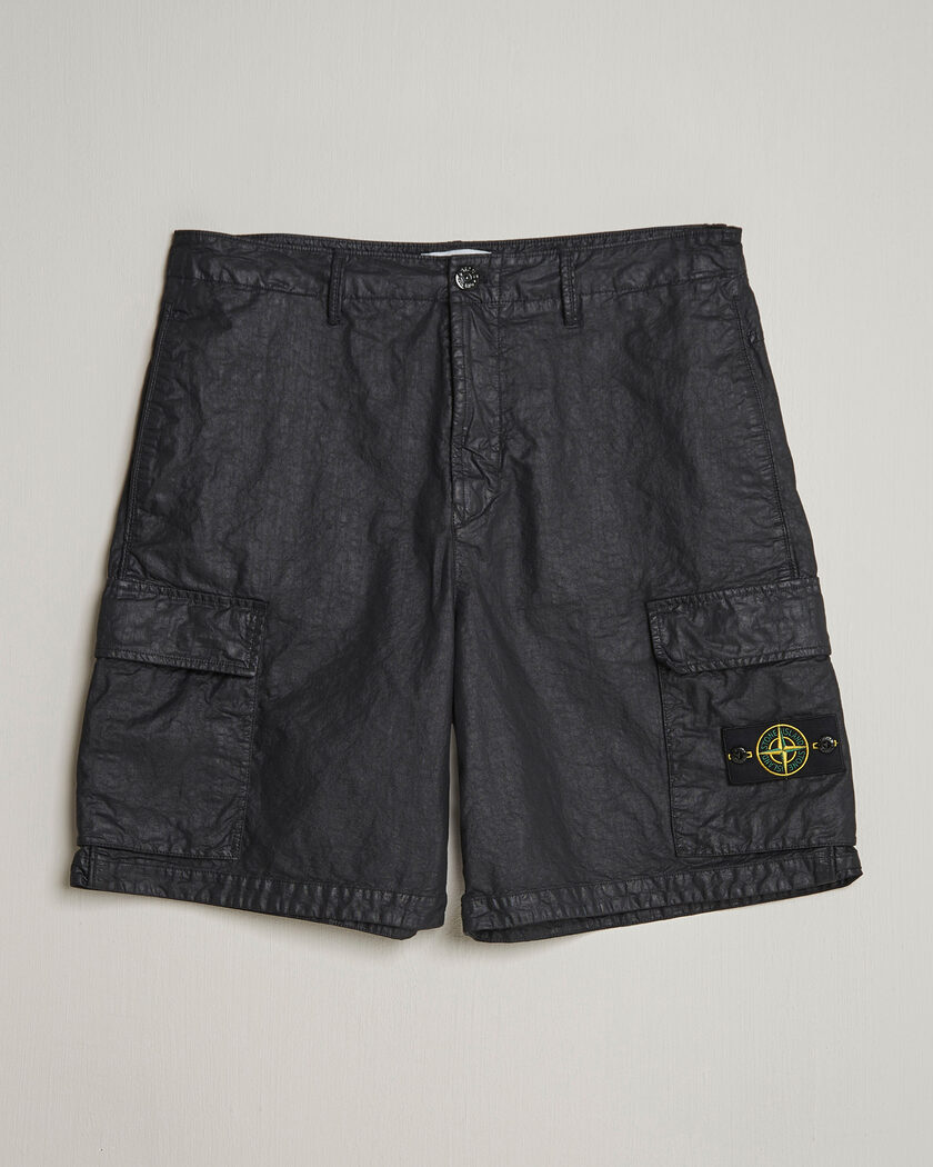 Stone Island Nylon Panama Cargo Shorts Black – Svart
