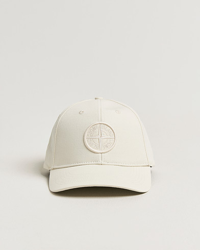 Stone Island Classic Cotton Logo Cap Ivory – Hvit