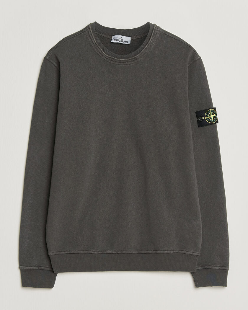 Stone Island Old Dyed Cotton Sweatshirt Charcoal – Grå