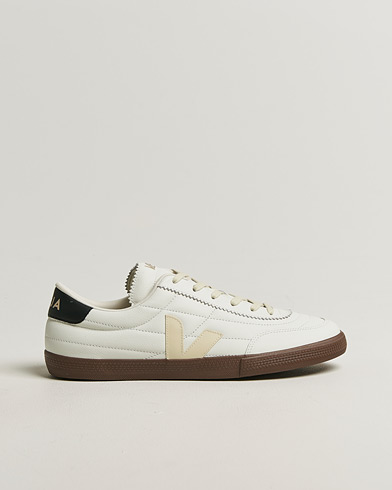 Veja Panenka Leather Sneaker White/Black Bark – Hvit