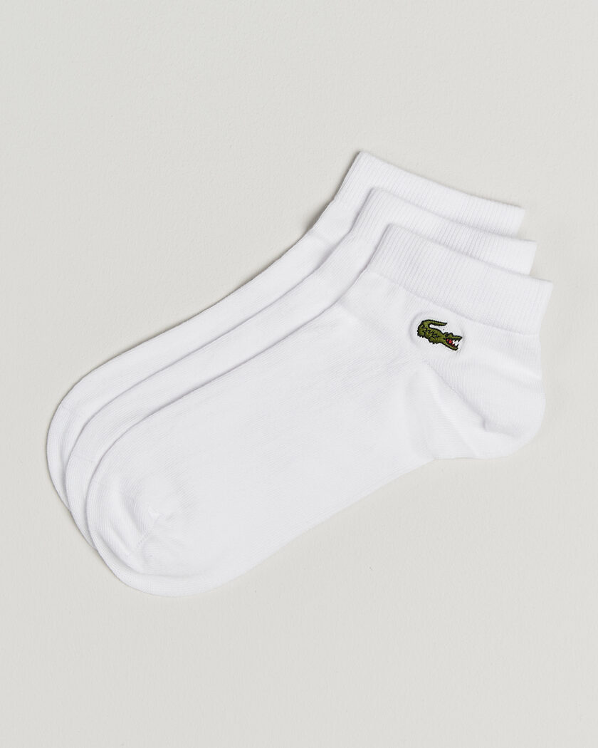 Lacoste 3-Pack Short Sport Socks White – Hvit