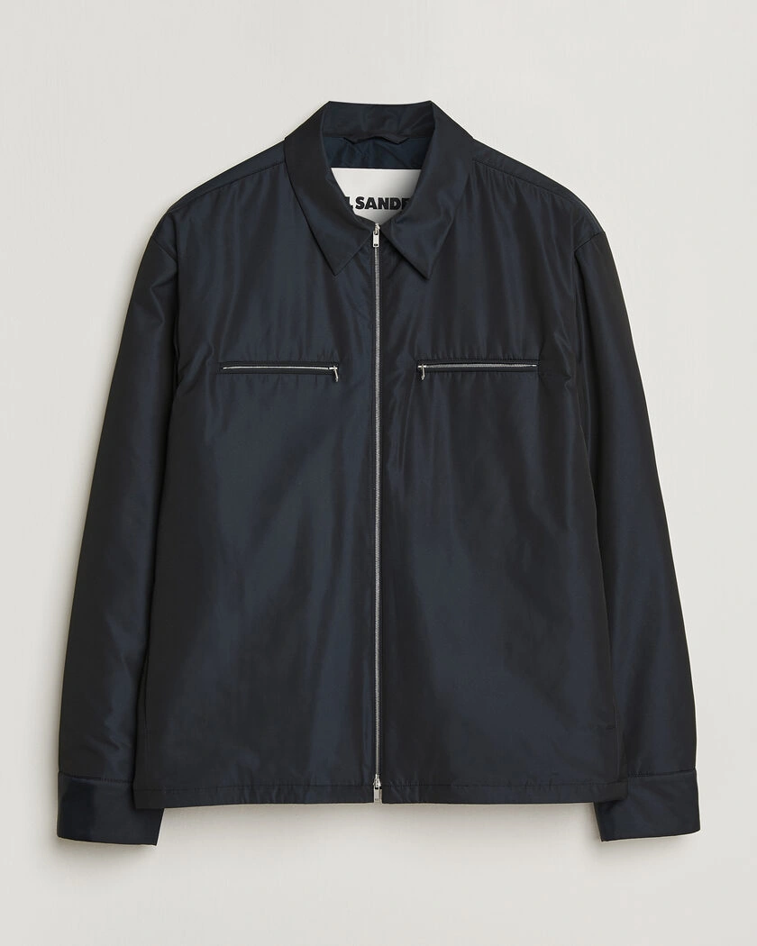 Jil Sander Nylon Zip Jacket Navy – Blå