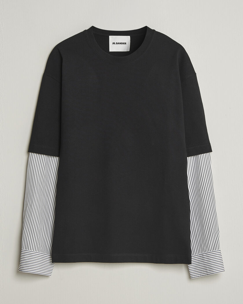 Jil Sander Long Sleeve T-Shirt Black – Flerfarget