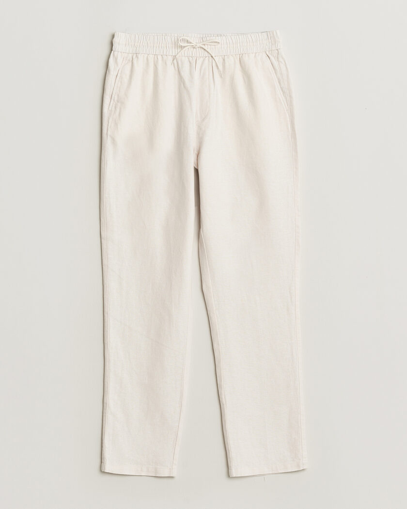 LES DEUX Patrick Heavy Linen/Cotton Pants Eggnog White – Hvit