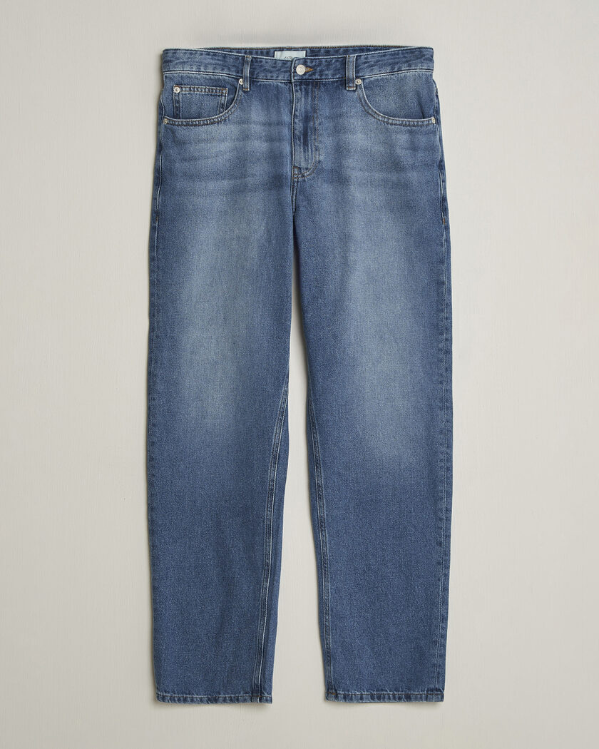 Les Deux Ryder Washed Jeans Medium Indigo Blue – Blå