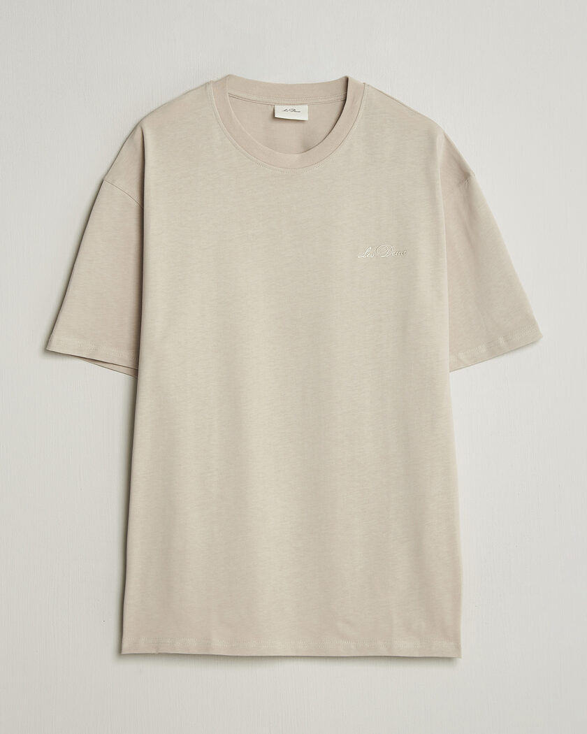 Les Deux Crew T-Shirt Light Sand – Hvit