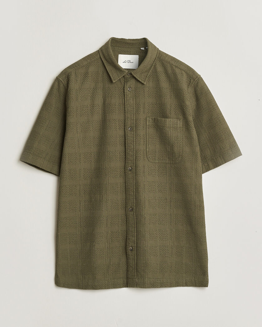 LES DEUX Charlie Short Sleeve Shirt Olive Night – Grønn