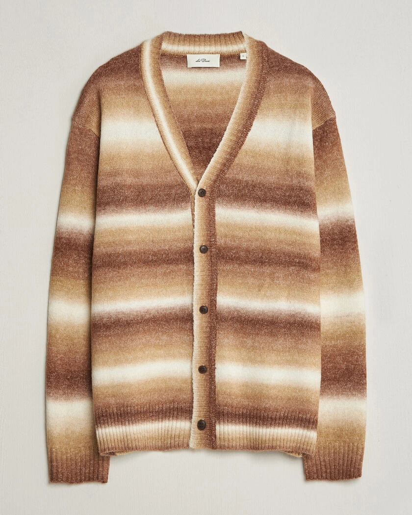 LES DEUX Boston Gradient Knitted Cardigan Teak Brown – Brun