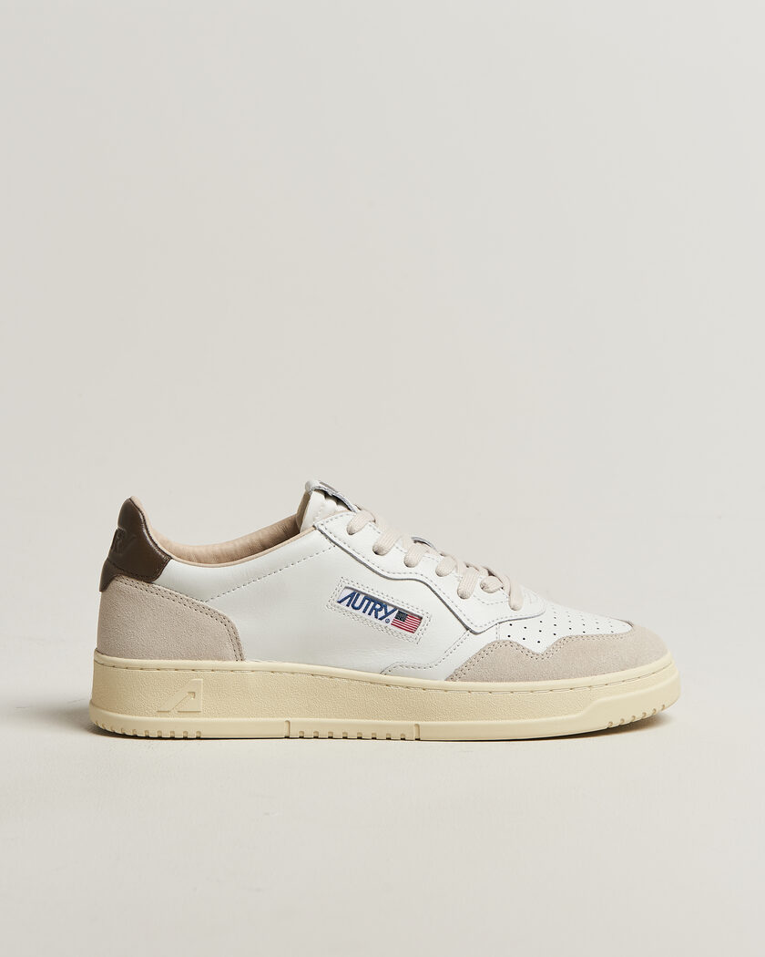 Autry Medalist Low Leather/Suede Sneaker White/Teak – Hvit