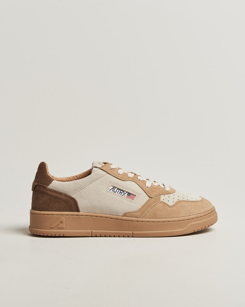 Autry Medalist Low Suede Mix Sneaker Tundra/Egg/Peanut – Flerfarget