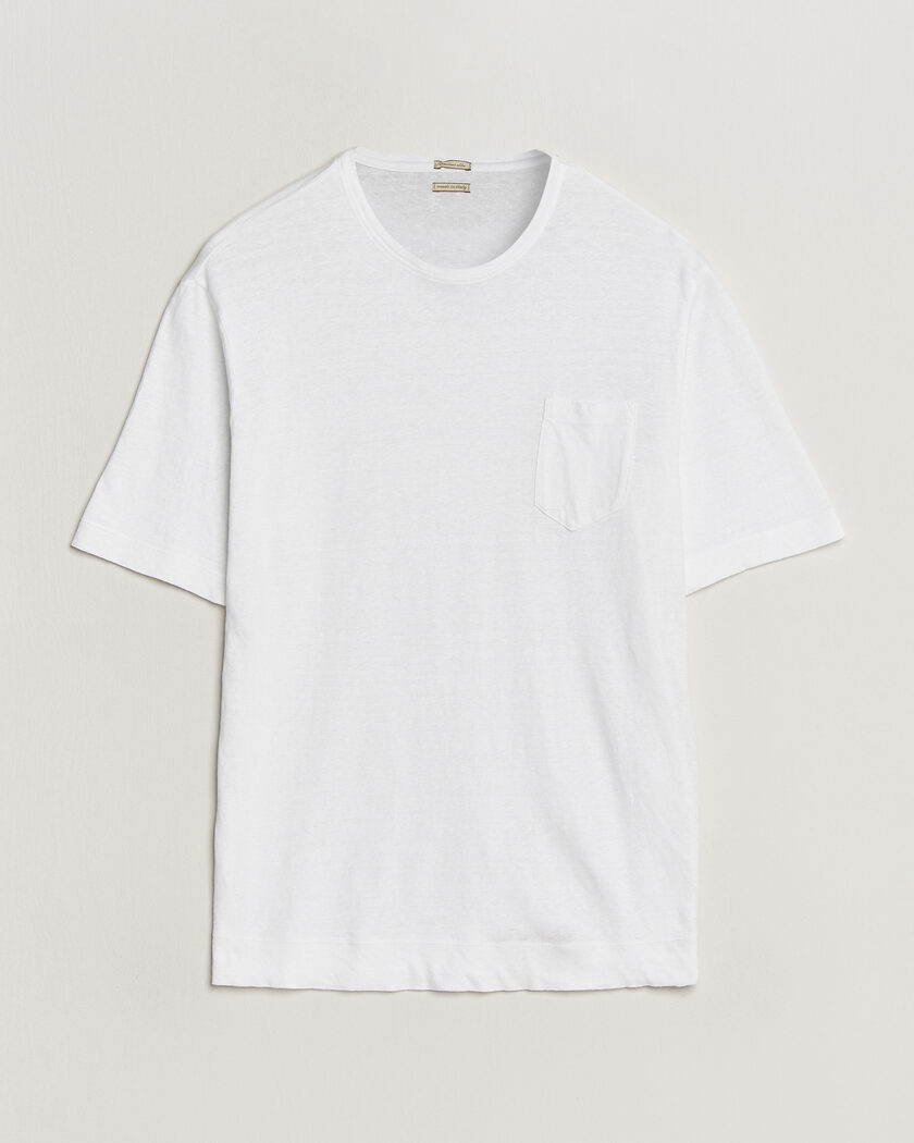 Massimo Alba Panarea Cotton/Linen T-Shirt White – Hvit