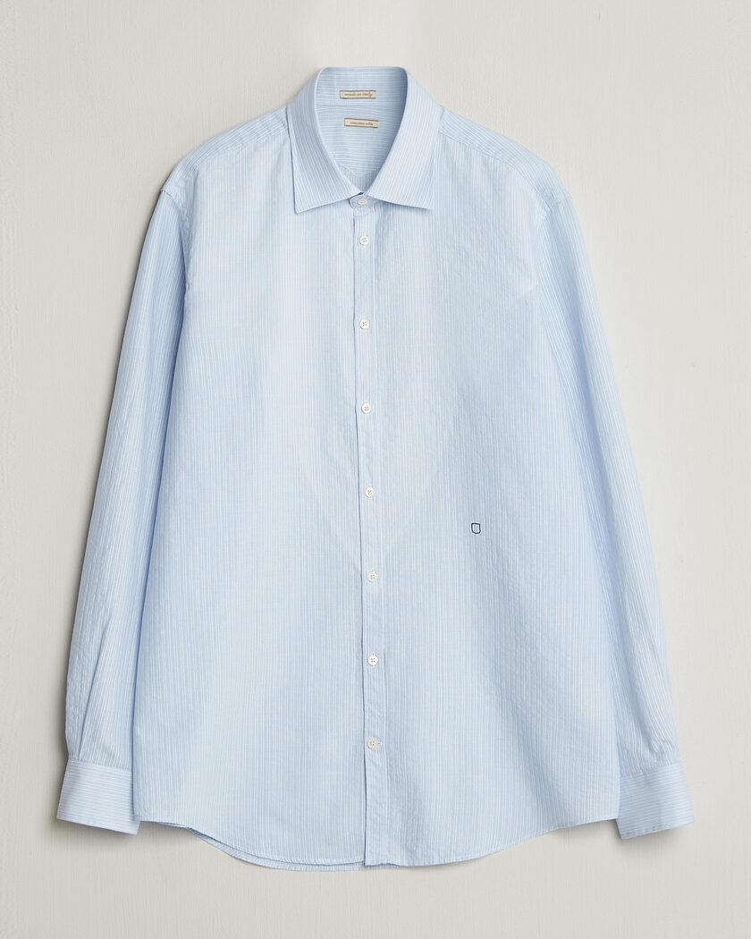Massimo Alba Genova Striped Shirt Sky Blue – Blå