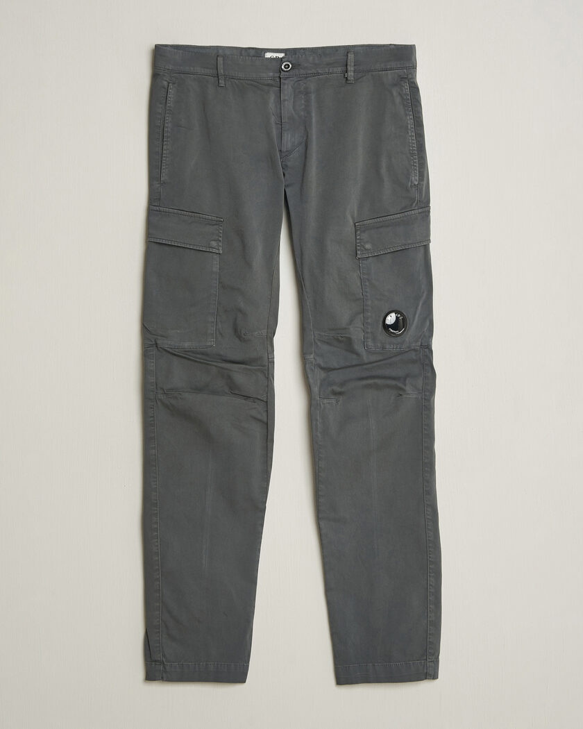 C.P. Company Satin Stretch Cargo Pants Dark Grey – Grå