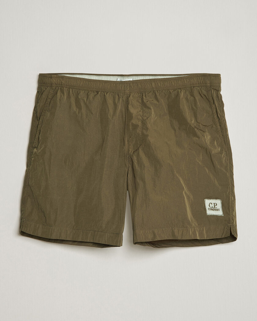 C.P. Company Eco Chrome Logo Swimshorts Olive – Grønn