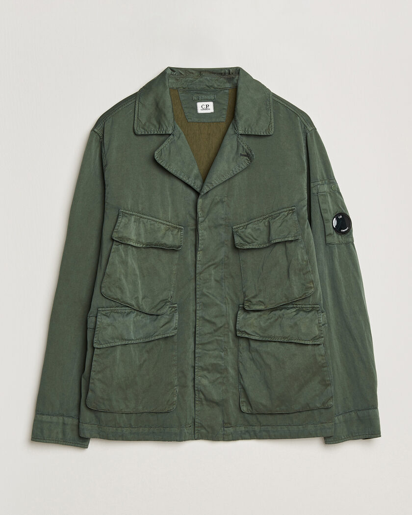 C.P. Company Raso Cinque Cotton Nylon Jungle Jacket Dark Green – Grønn