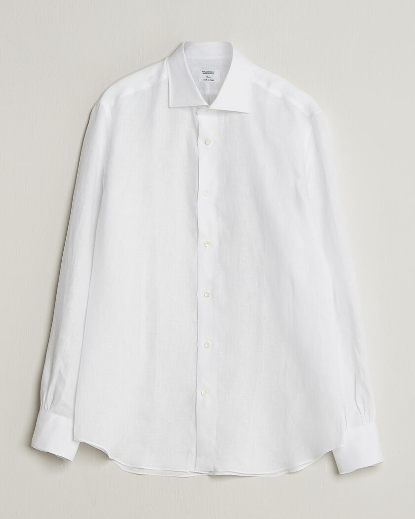 Mazzarelli Soft Linen Shirt White – Hvit