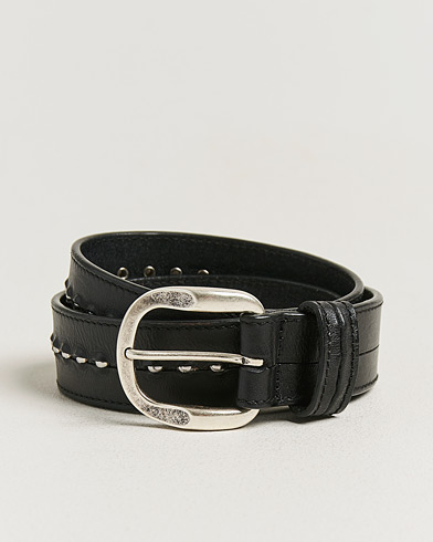 Golden Goose Studded Leather Belt Black – Svart