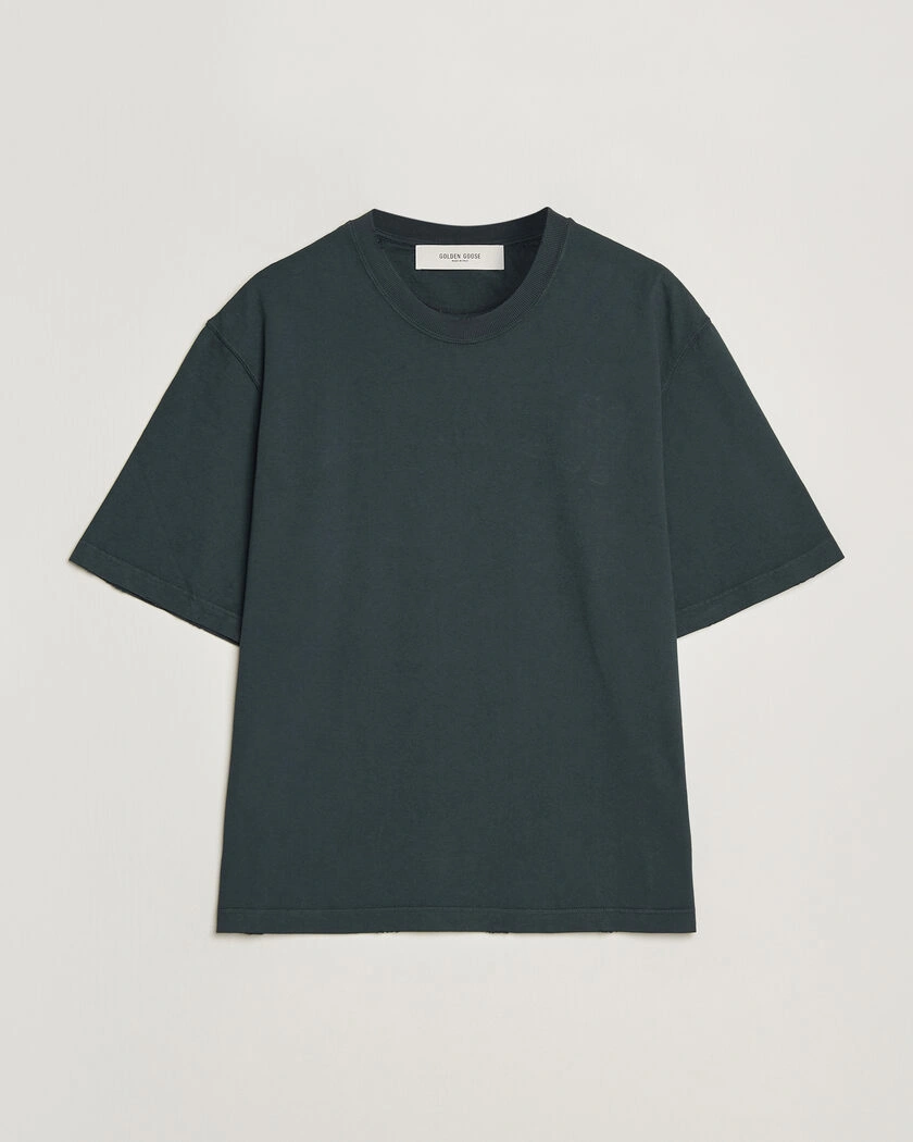 Golden Goose Relaxed Fit Cotton T-Shirt Washed Black – Svart