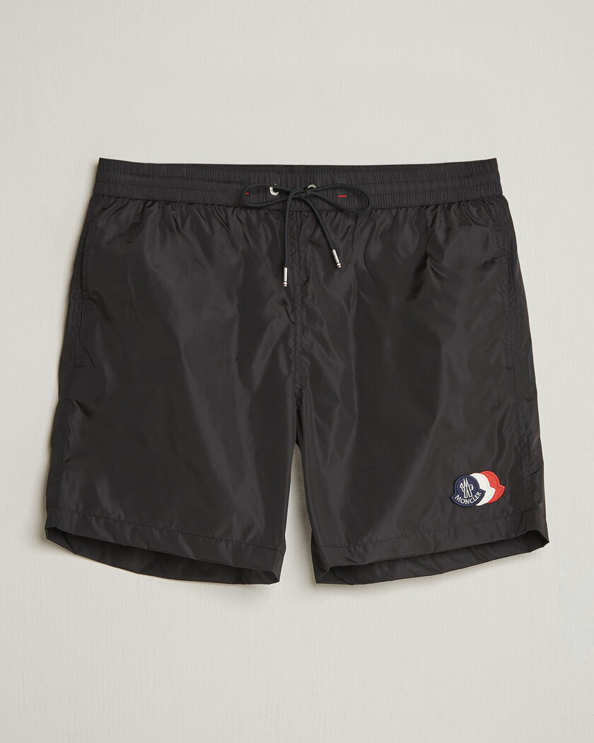 Moncler Tricolore Logo Swim Shorts Black – Svart