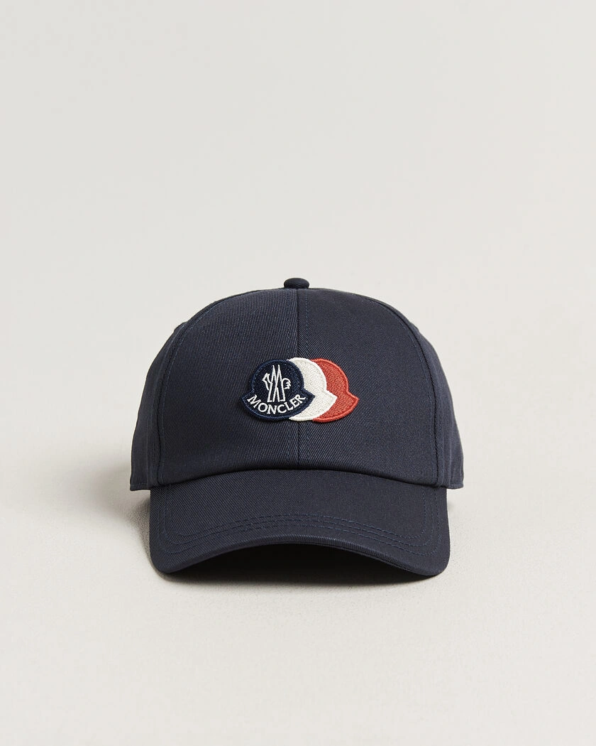 Moncler Tricolore Logo Cap Navy – Blå