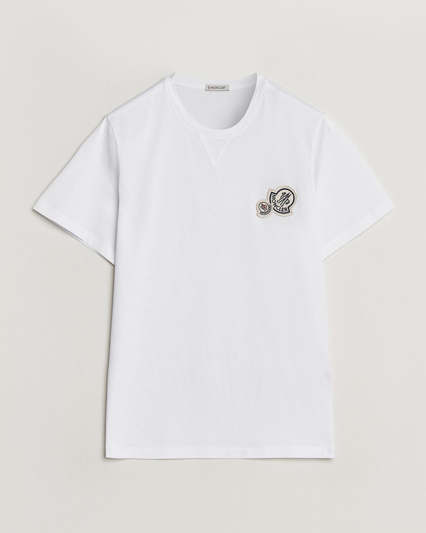 Moncler Double Logo T-Shirt White – Hvit