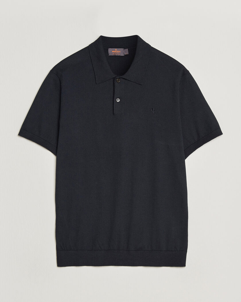 Morris Riley Short Sleeve Polo Navy – Blå