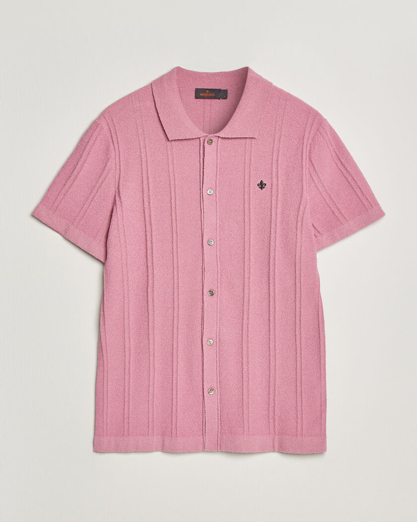 Morris Clayton Knitted Short Sleeve Shirt Pink – Rosa