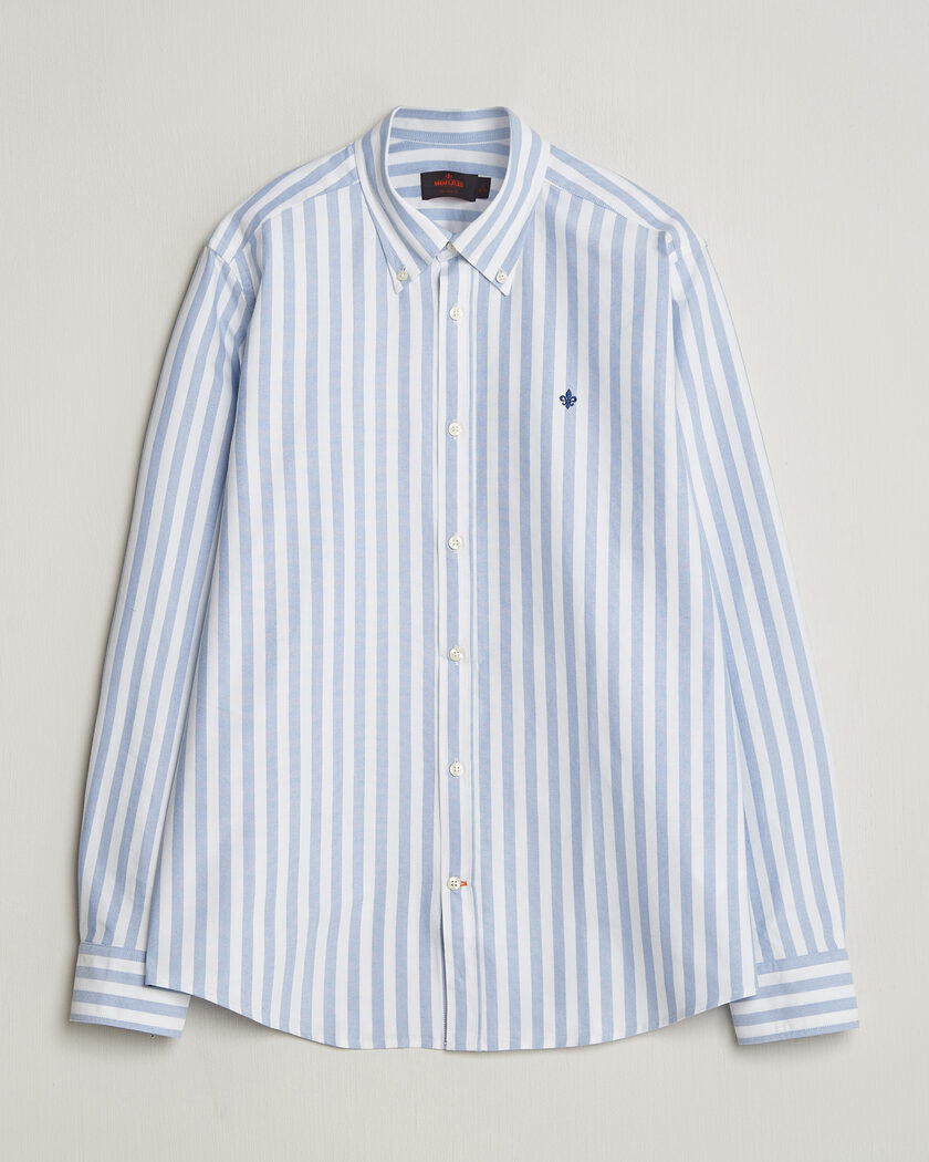Morris Douglas Striped Oxford Shirt Light Blue – Blå